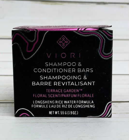 Viori Terrace Garden Solid Shampoo & Conditioner Bar Travel Size Sample Set