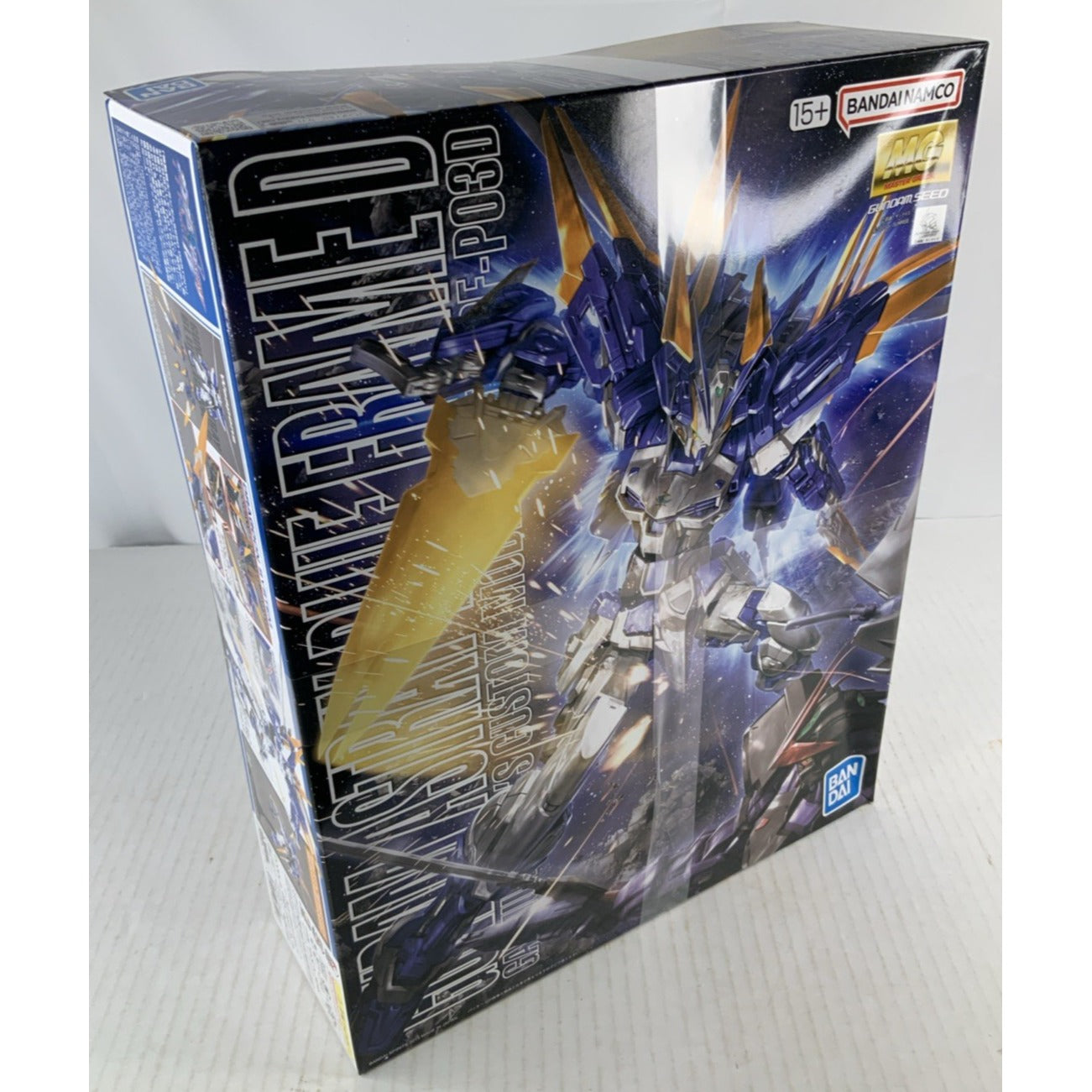 BANDAI MG Gundam Astray Blue Frame D model kit DISTRESSED BOX