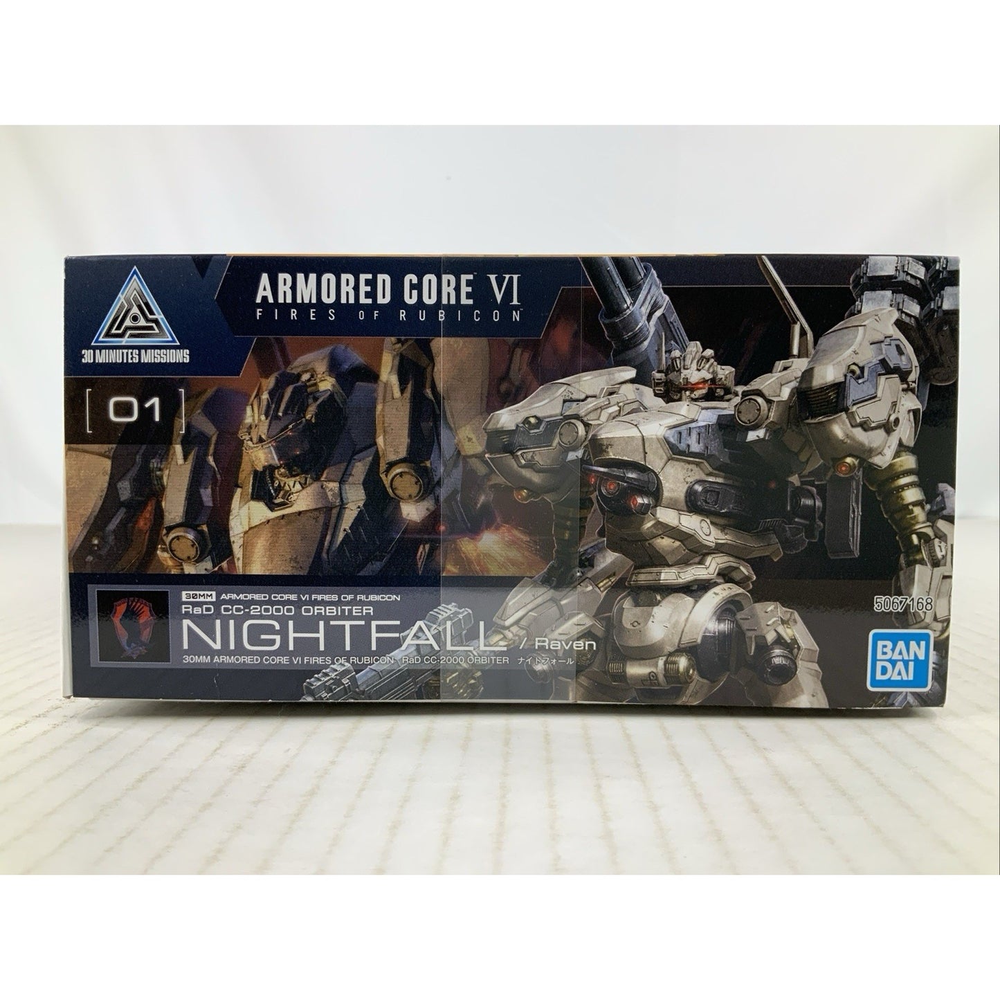 BANDAI 30MM Armored Core VI Nightfall Raven RaD CC-2000 Orbiter model DISTRESSED