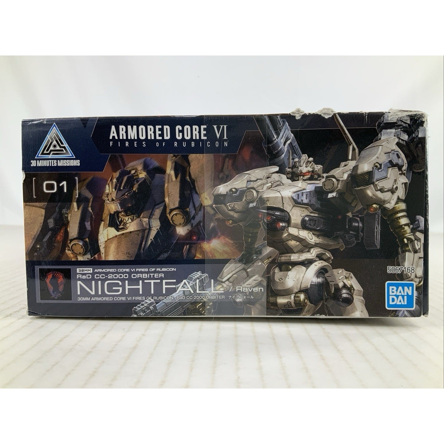BANDAI 30MM Armored Core VI Nightfall Raven RaD CC-2000 Orbiter model DISTRESSED