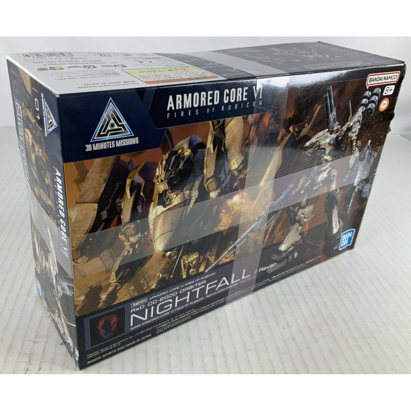 BANDAI 30MM Armored Core VI Nightfall Raven RaD CC-2000 Orbiter model DISTRESSED
