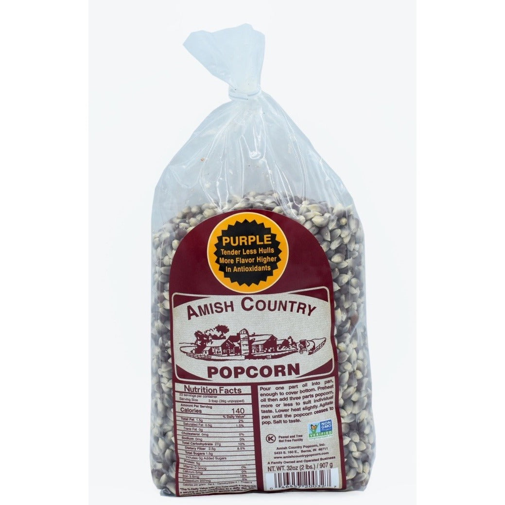 Amish Country Popcorn Purple 2 Lb Holiday Treat Kernel NON GMO
