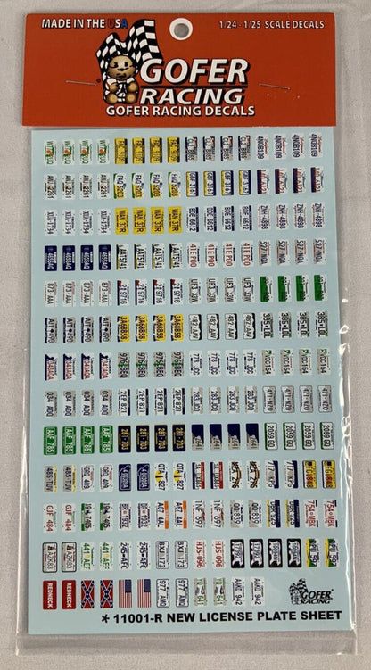 GOFER License Plate Decal sheet 1:24 11001