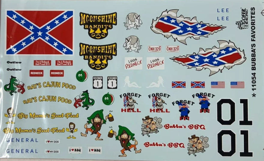 GOFER Bubba's Favorites Decal sheet 11054