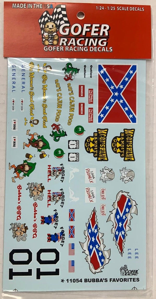 GOFER Bubba's Favorites Decal sheet 11054