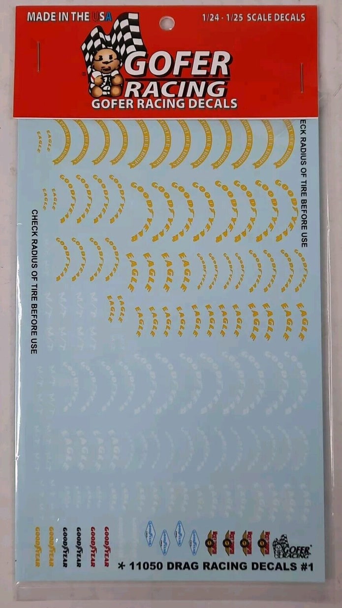 GOFER Drag Racing Decal sheet 1 11050 – Kent General Store LLC