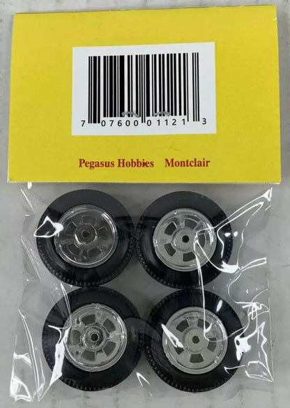 PEGASUS Mini T's Chrome Rims w/tires 1121 model kit