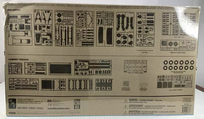 AMT Lowboy Trailer & Bulldozer model kit DISTRESSED BOX