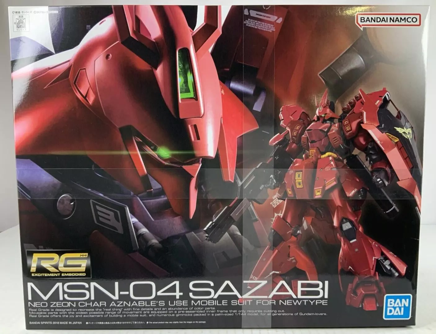 BANDAI RG Sazabi Char's Counterattack RG 1:144 model kit DISTRESSED BOX