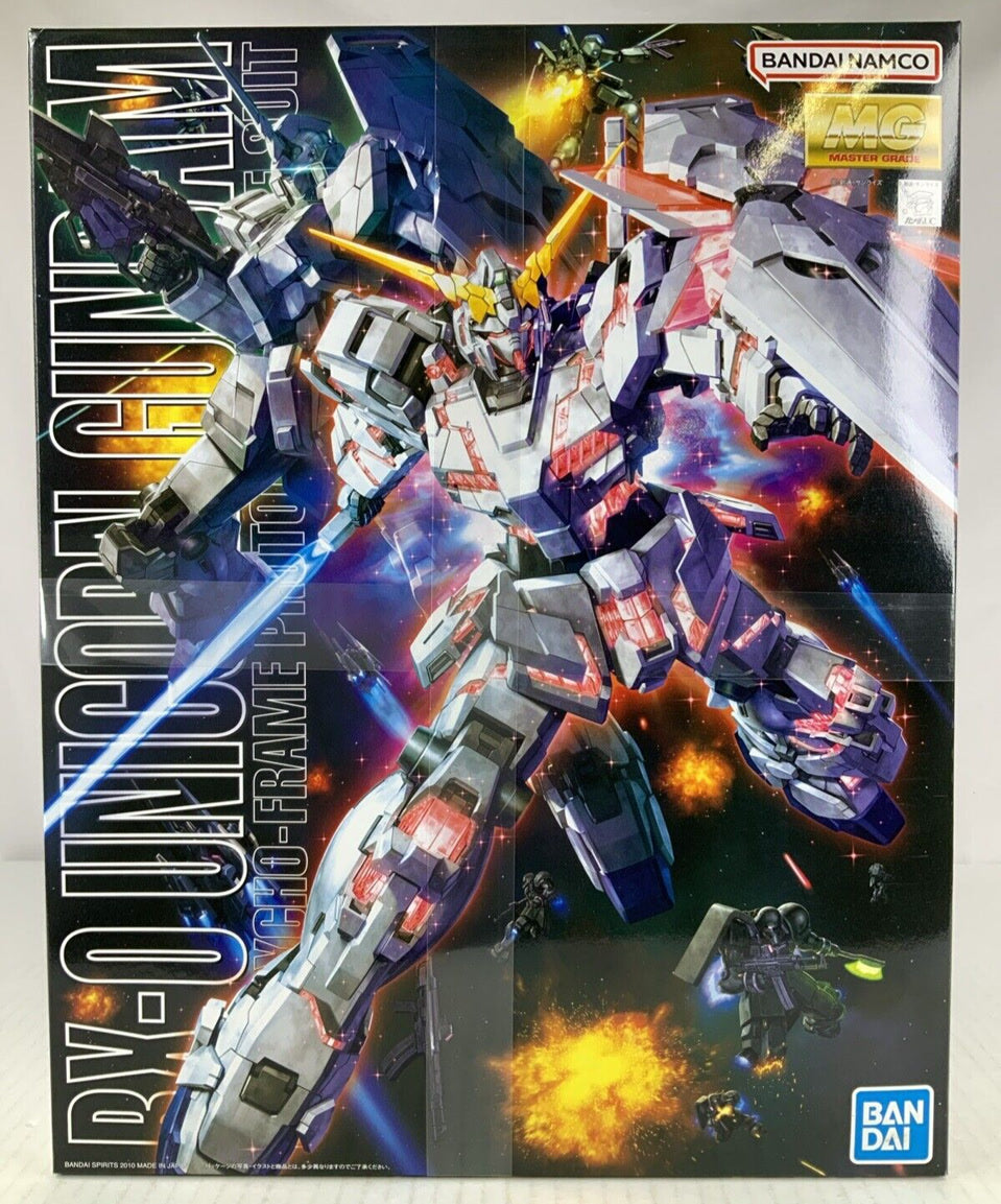 BANDAI MG RX-0 Unicorn Gundam full psycho frame 1:100 model kit DISTRESSED BOX