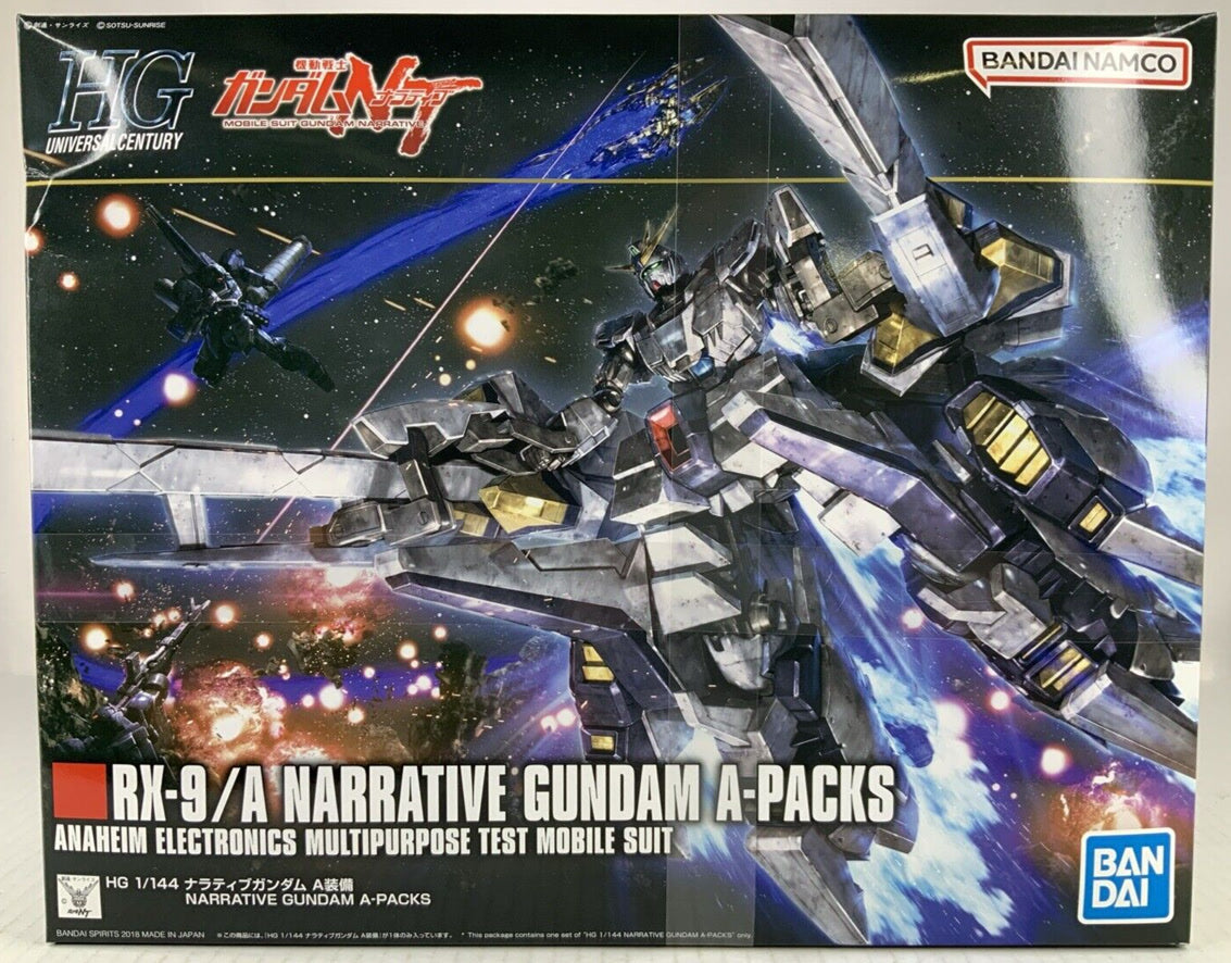 BANDAI HG RX-9/A Narrative Gundam A-Packs 218 1:144 model kit DISTRESSED BOX