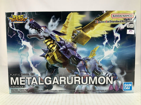 BANDAI Metal Garurumon Amplified Digimon figure rise model kit DISTRESSED BOX