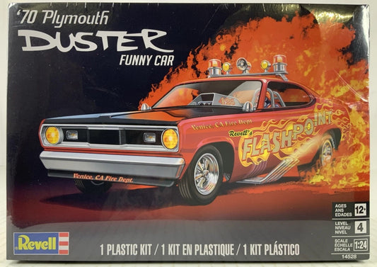 REVELL '70 Plymouth Duster Funny Car 1:24 model kit DISTRESSED BOX