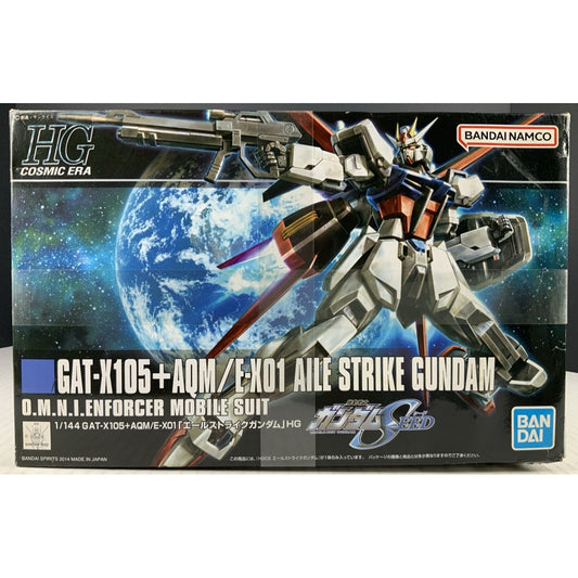 BANDAI HG Aile Strike Gundam GAT-X105+AQM/E-X01 1:144 model kit DISTRESSED BOX