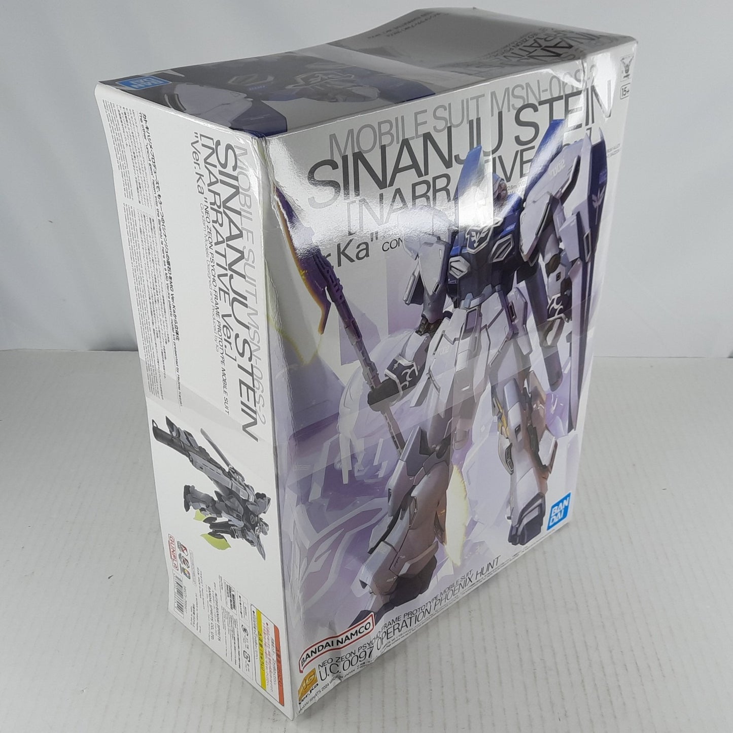 BANDAI Sinanju Stein Narrative MG Ver. Ka MSN-06S-2 Gundam 1/100 DISTRESSED BOX