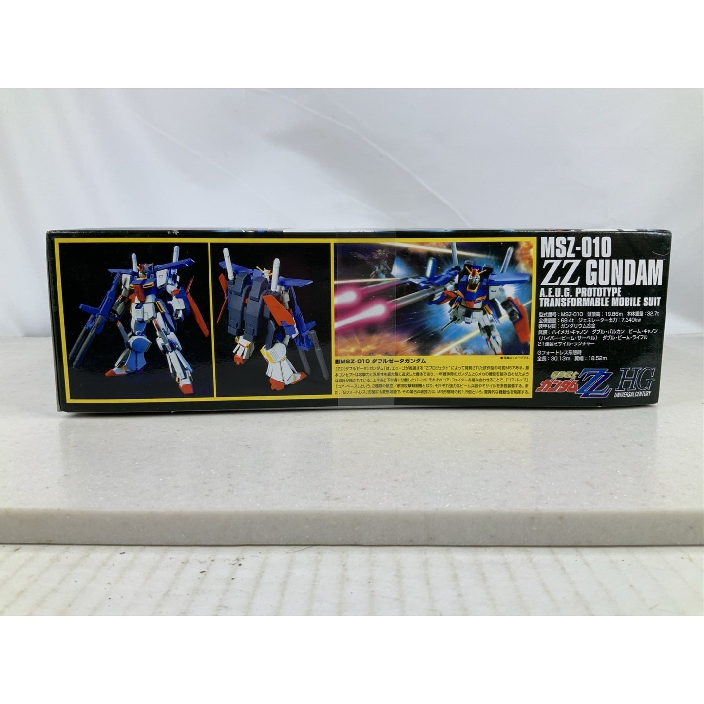 BANDAI HG ZZ GUNDAM MSZ-010 HGUC 1:144 model kit DISTRESSED BOX