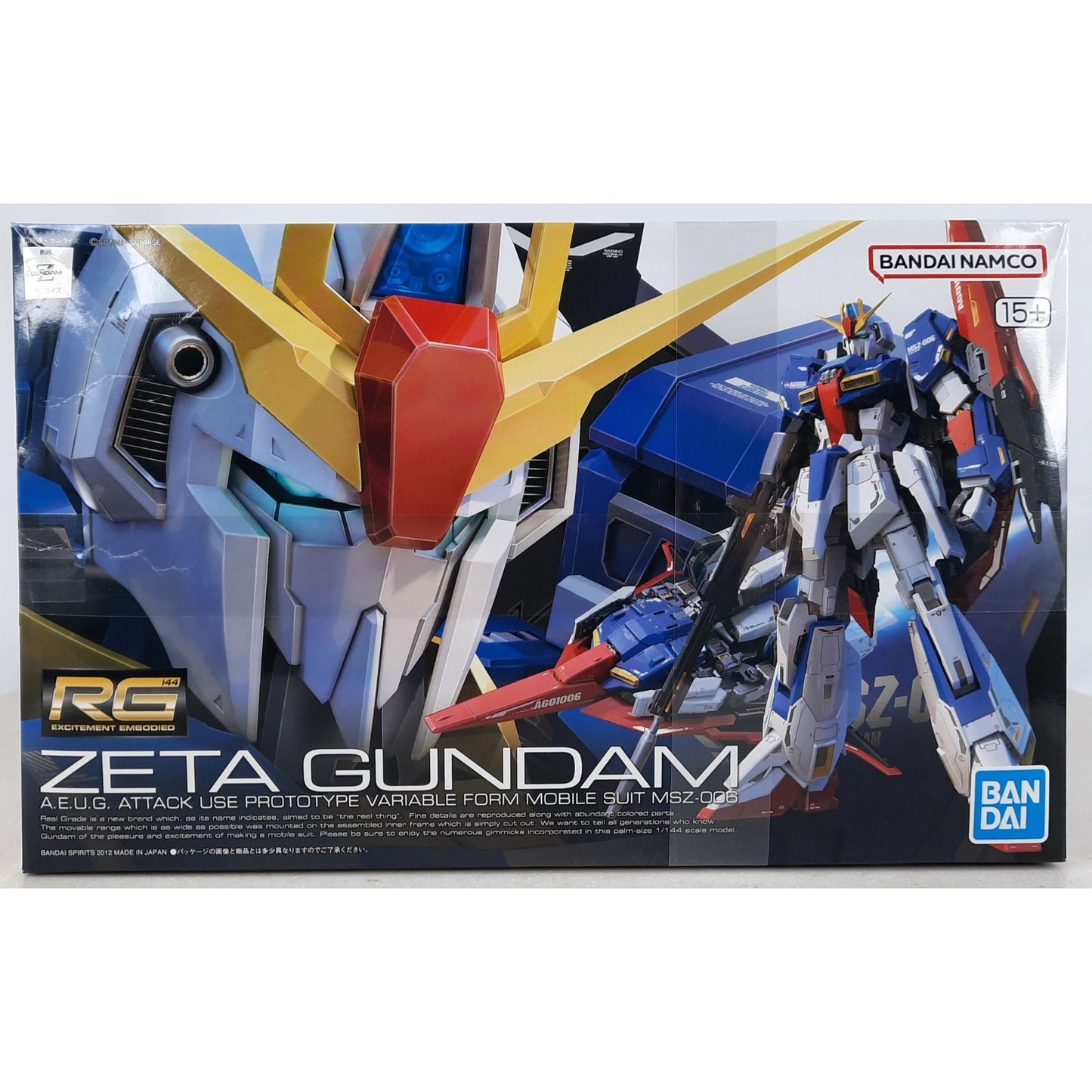BANDAI RG Zeta Gundam Z MSZ-006 10 1:144 model kit DISTRESSED BOX