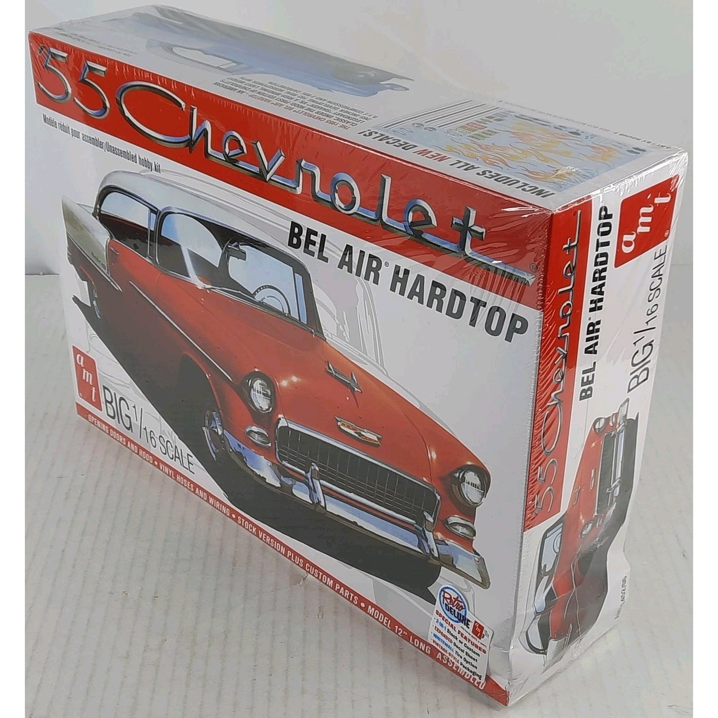 AMT 55 Chevy Bel Air Hardtop 1955 big scale 1:16 model kit DISTRESSED BOX