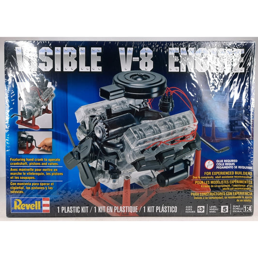 REVELL Visible V-8 engine 1:4 model kit DISTRESSED BOX