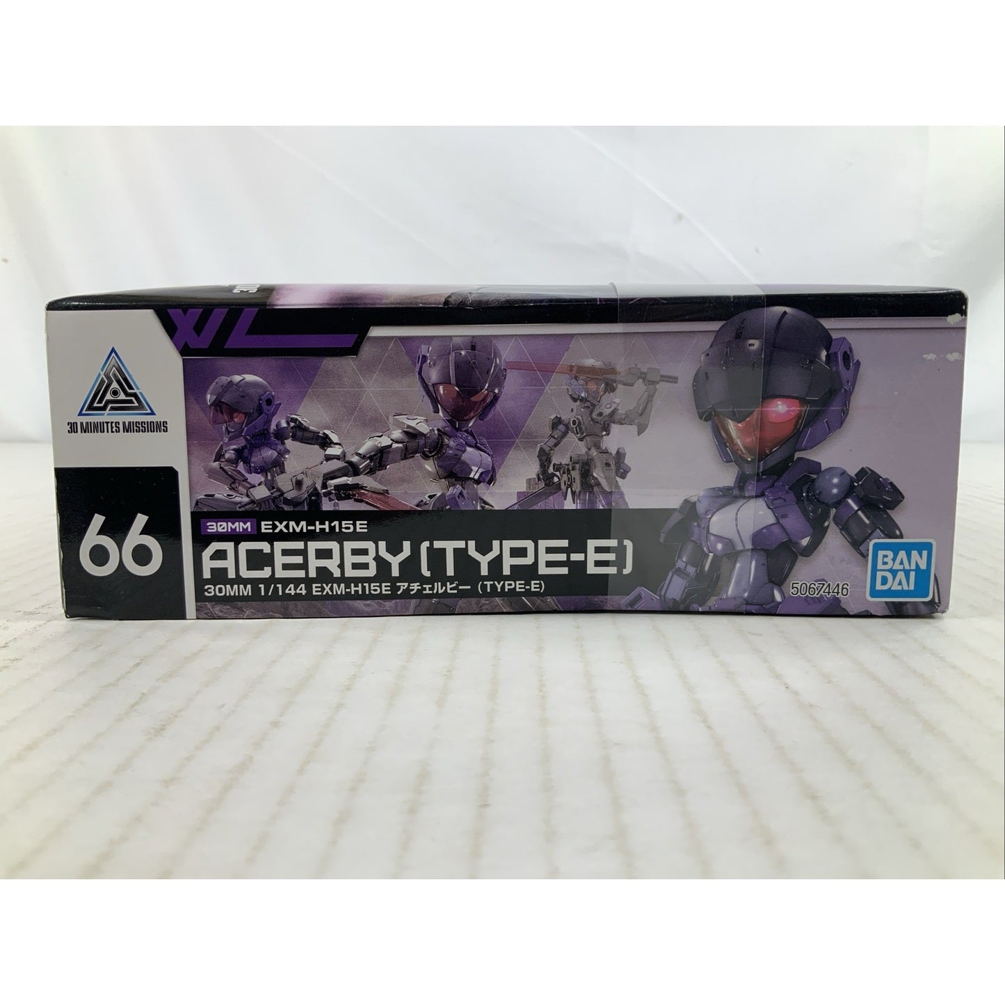 BANDAI 30MM EXM-H15E Acerby Type-E 66 1:144 model kit DISTRESSED BOX