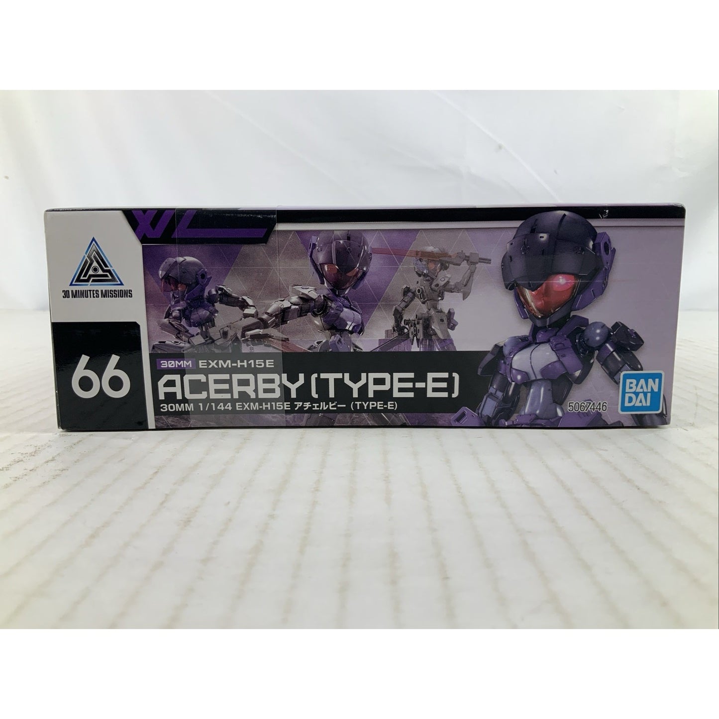 BANDAI 30MM EXM-H15E Acerby Type-E 66 1:144 model kit DISTRESSED BOX