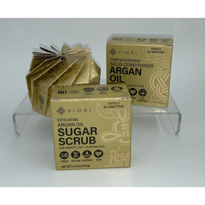 Viori Empress Argan Oil Shampoo Conditioner Exfoliating Scrub Bars Full 3 Set
