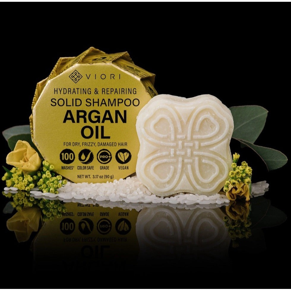 Viori Empress Argan Oil Shampoo Conditioner Exfoliating Scrub Bars Full 3 Set