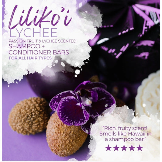 Viori LILIKO'I LYCHEE Shampoo and Conditioner Bars Set Limited Edition