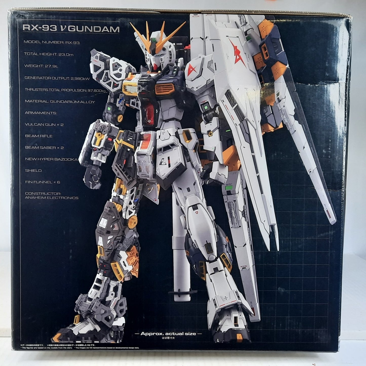 BANDAI PG RX-93 Nu v Gundam Unleashed 1:60 model kit DISTRESSED BOX