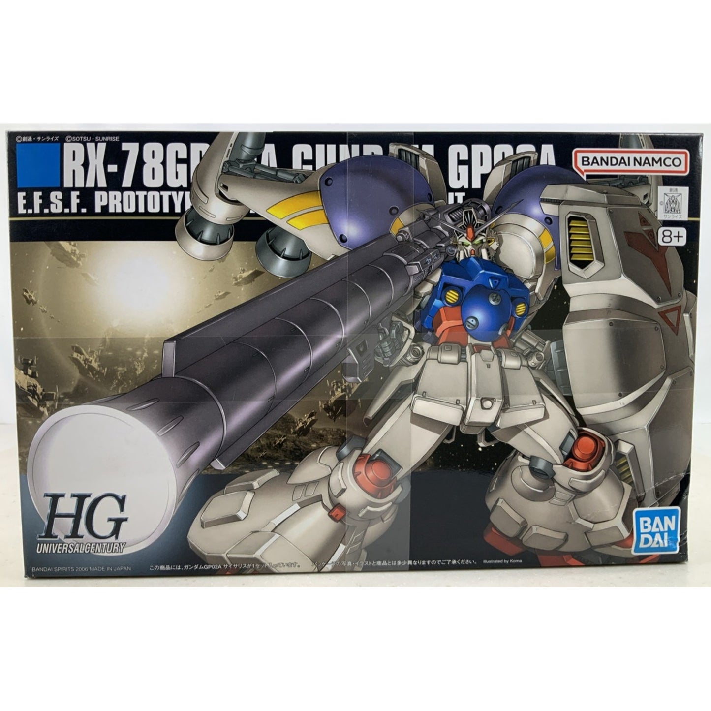 BANDAI HG Rx-78Gp02A Gundam Physalis HGUC 066 1:144 model kit DISTRESSED BOX