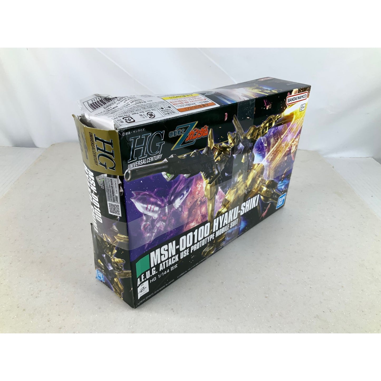 BANDAI HG Hyaku Shiki Z Gundam MSN-00100 HGUC 200 model kit DISTRESSED BOX