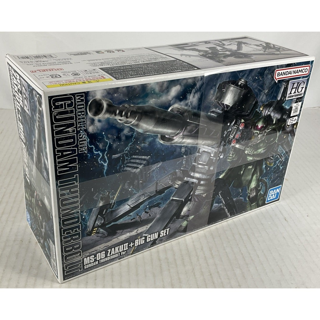BANDAI HG Gundam Thunderbolt MS-06 Zaku II Big Gun Set model kit DISTRESSED BOX