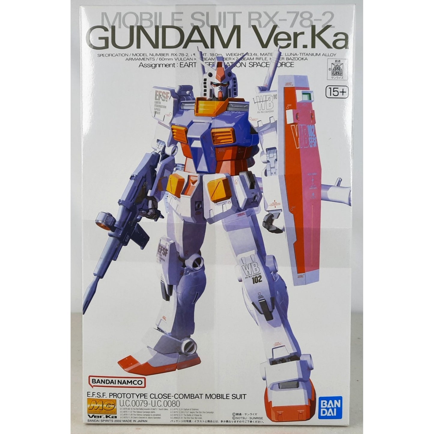 BANDAI MG RX-78-2 Gundam Ver.Ka model kit DISTRESSED BOX