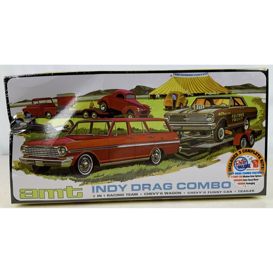 AMT Indy Drag Combo Chevy II FC & Trailer 1:25 model kit DISTRESSED BOX