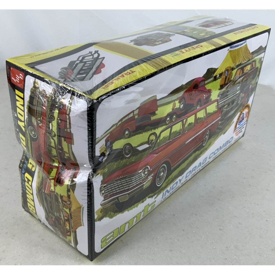 AMT Indy Drag Combo Chevy II FC & Trailer 1:25 model kit DISTRESSED BOX