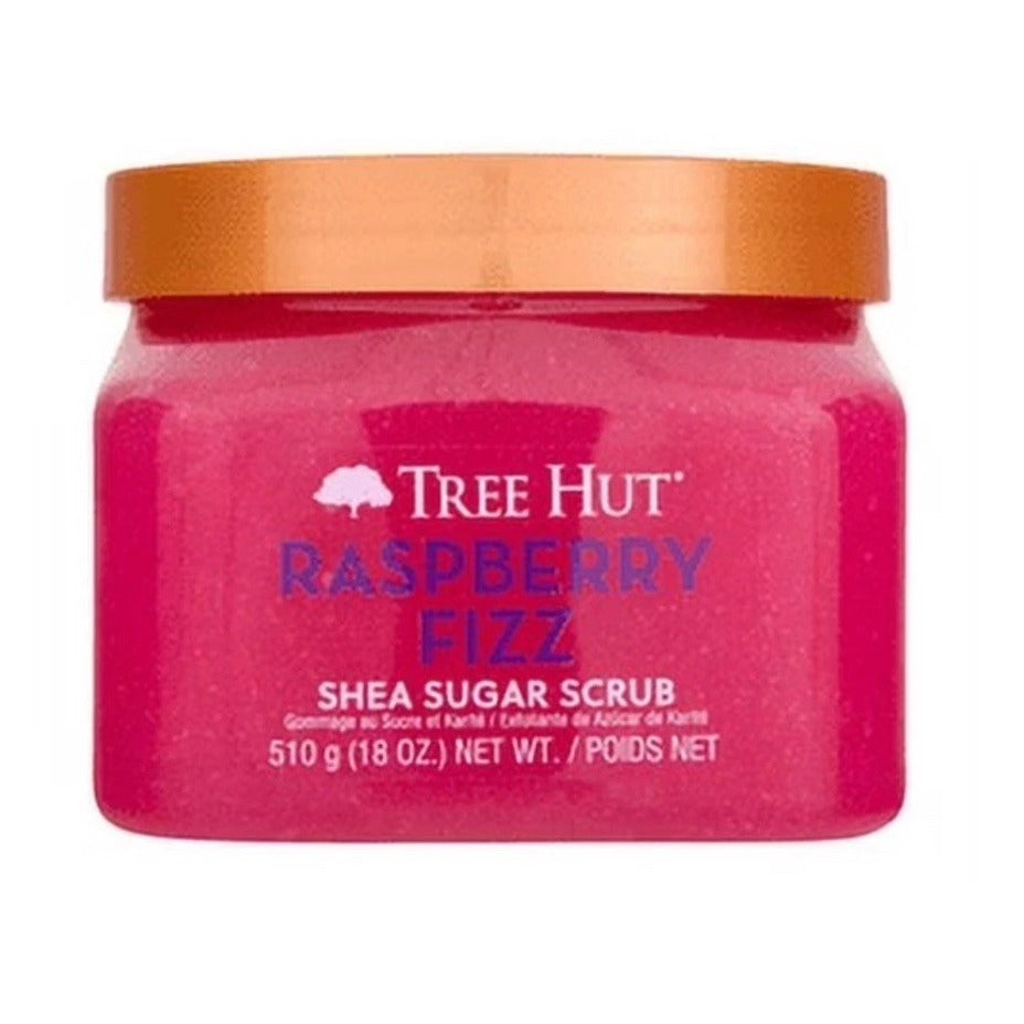 Tree Hut Raspberry Fizz Shea Butter Exfoliating Sugar Body Scrub 18 oz.