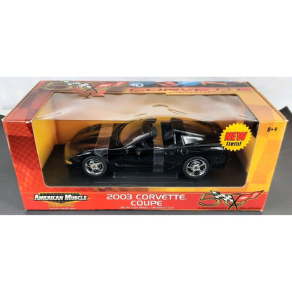 Ertl 2003 Corvette Coupe 50th Anniversary American Muscle Black 1:18 Diecast