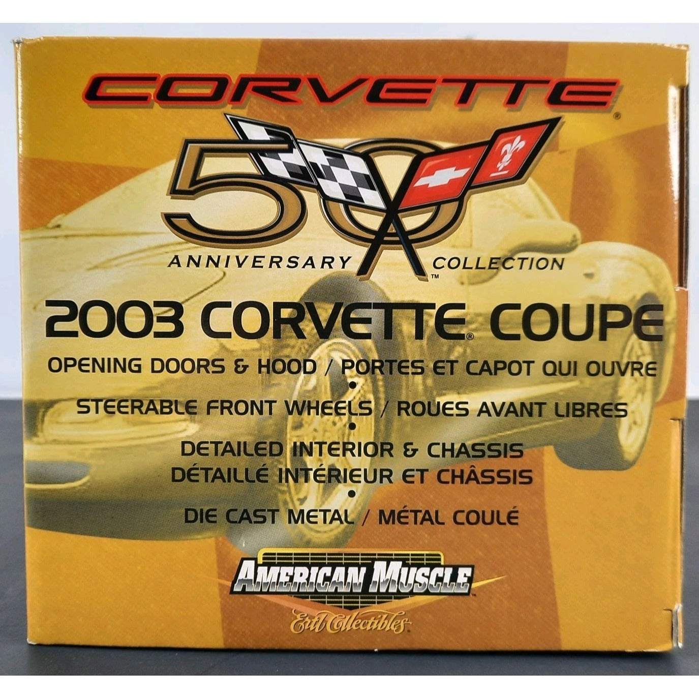 Ertl 2003 Corvette Coupe 50th Anniversary American Muscle Black 1:18 Diecast