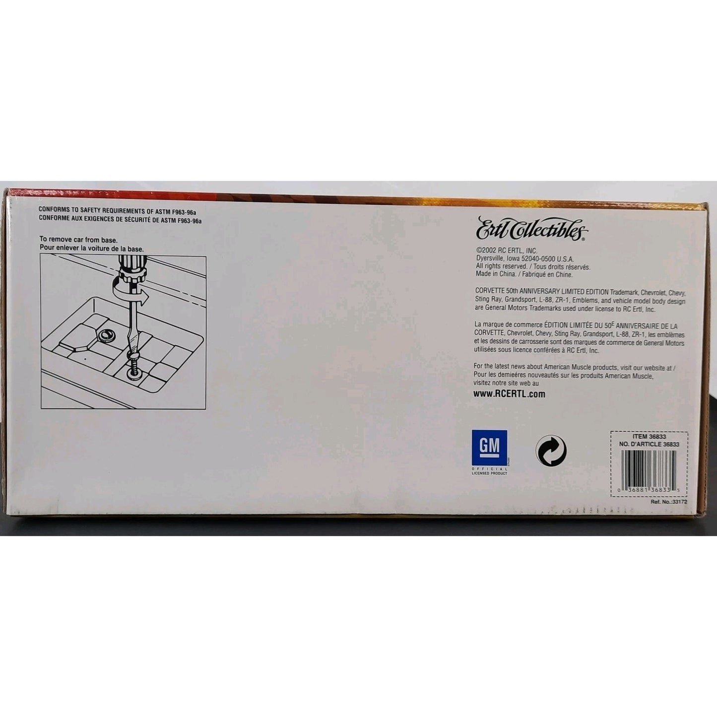 Ertl 2003 Corvette Coupe 50th Anniversary American Muscle Black 1:18 Diecast