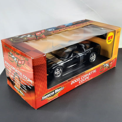 Ertl 2003 Corvette Coupe 50th Anniversary American Muscle Black 1:18 Diecast