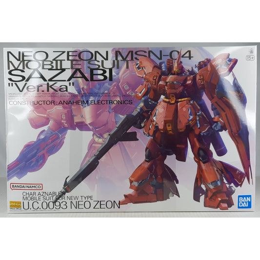 BANDAI MG Sazabi Neo Zeon MSN-04 Ver.Ka Char Aznable model kit DISTRESSED BOX
