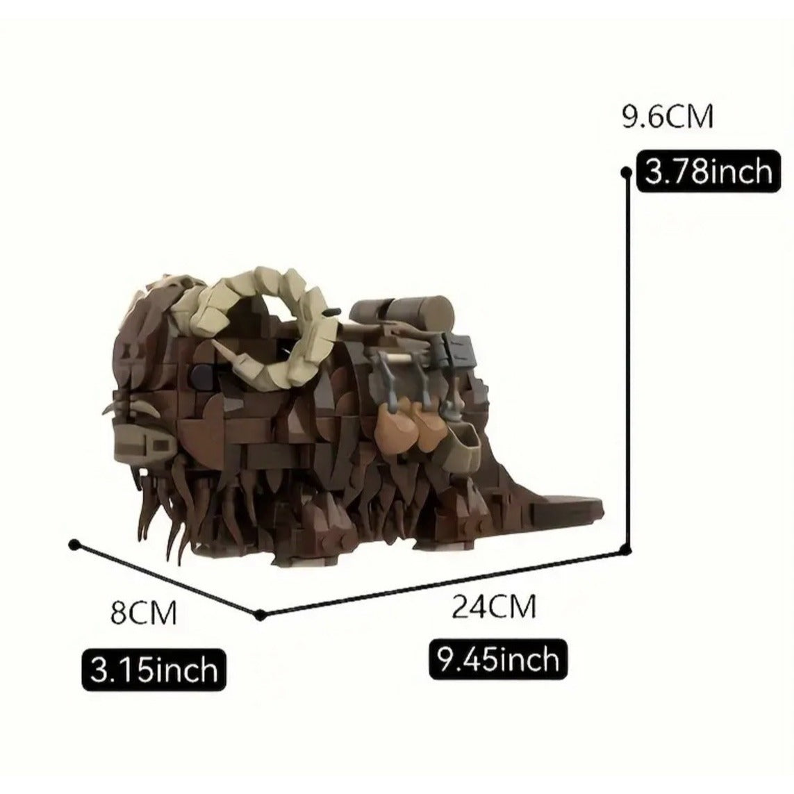 Moc Bantha Rhino Movie TV Building Block Set 687 Pieces New Compatible