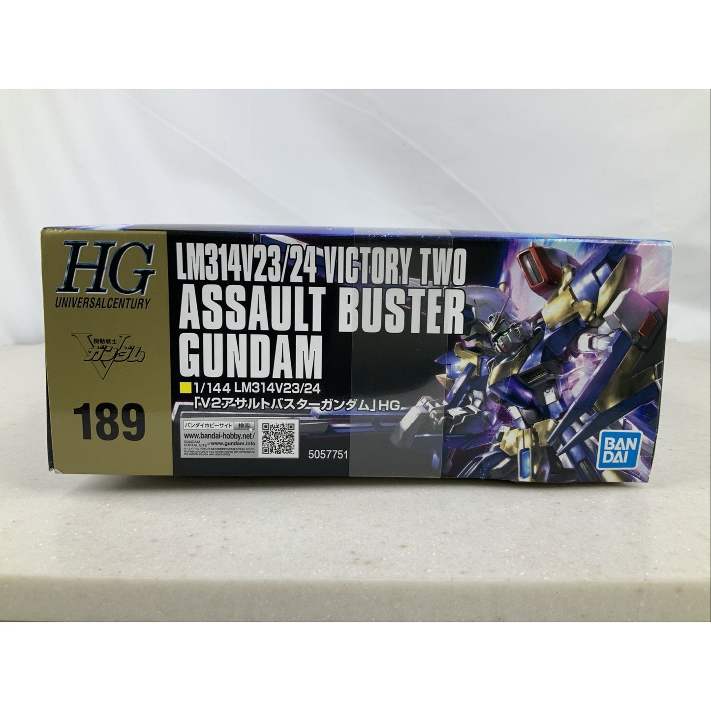 BANDAI HG 24 Victory Two Assault Buster Gundam HGUC 189 model kit DISTRESSED BOX