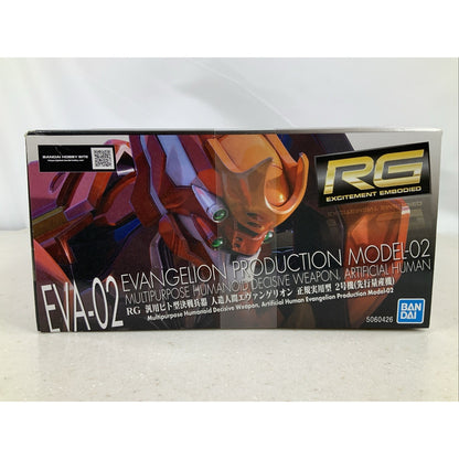 BANDAI RG Evangelion Production Model 02 EVA Unit2 model kit DISTRESSED BOX