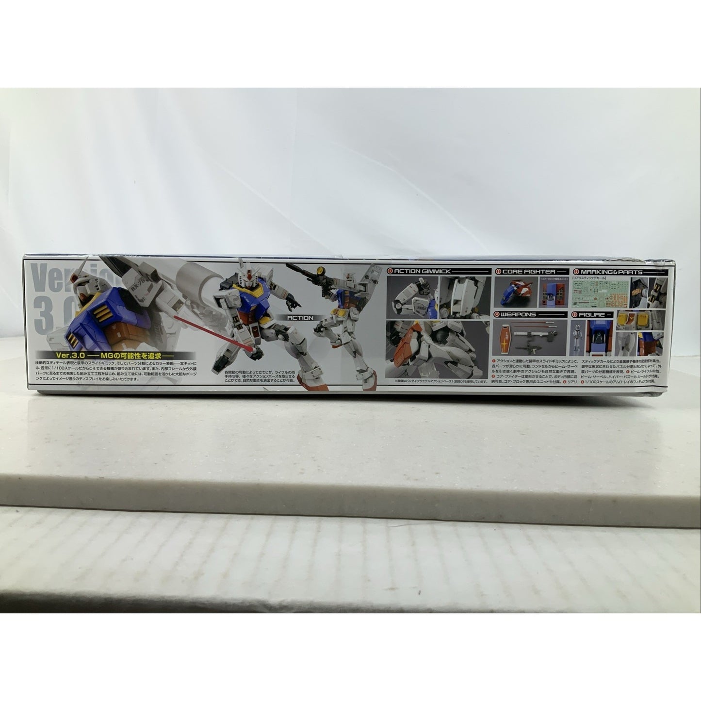 BANDAI MG RX-78-2 Gundam Ver. 3.0 1:100 model kit DISTRESSED BOX