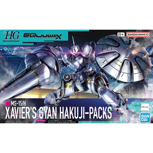BANDAI HG MS-15/H Xavier's Gyan Hakuji-Packs GQ GQuuuuuux 1:144 model kit