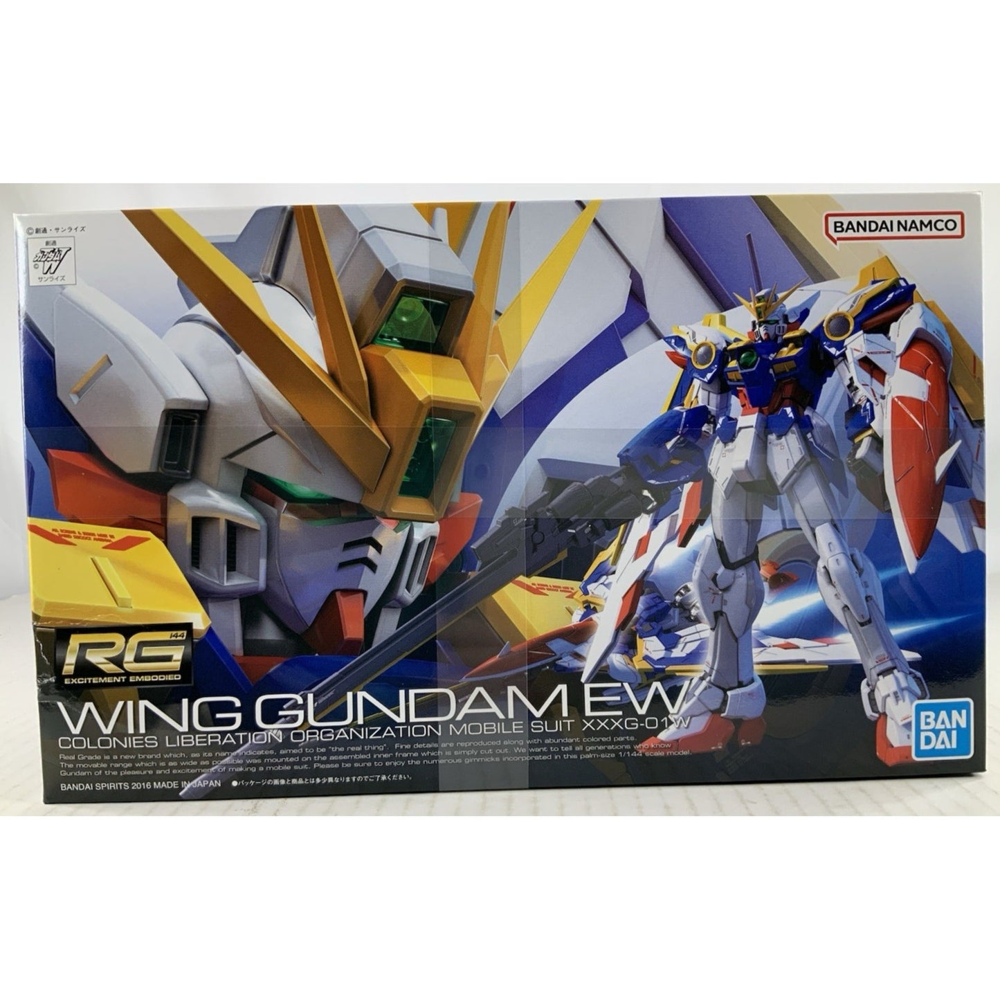 BANDAI RG Wing Gundam EW XXXG-01W 20 1:144 model kit DISTRESSED BOX