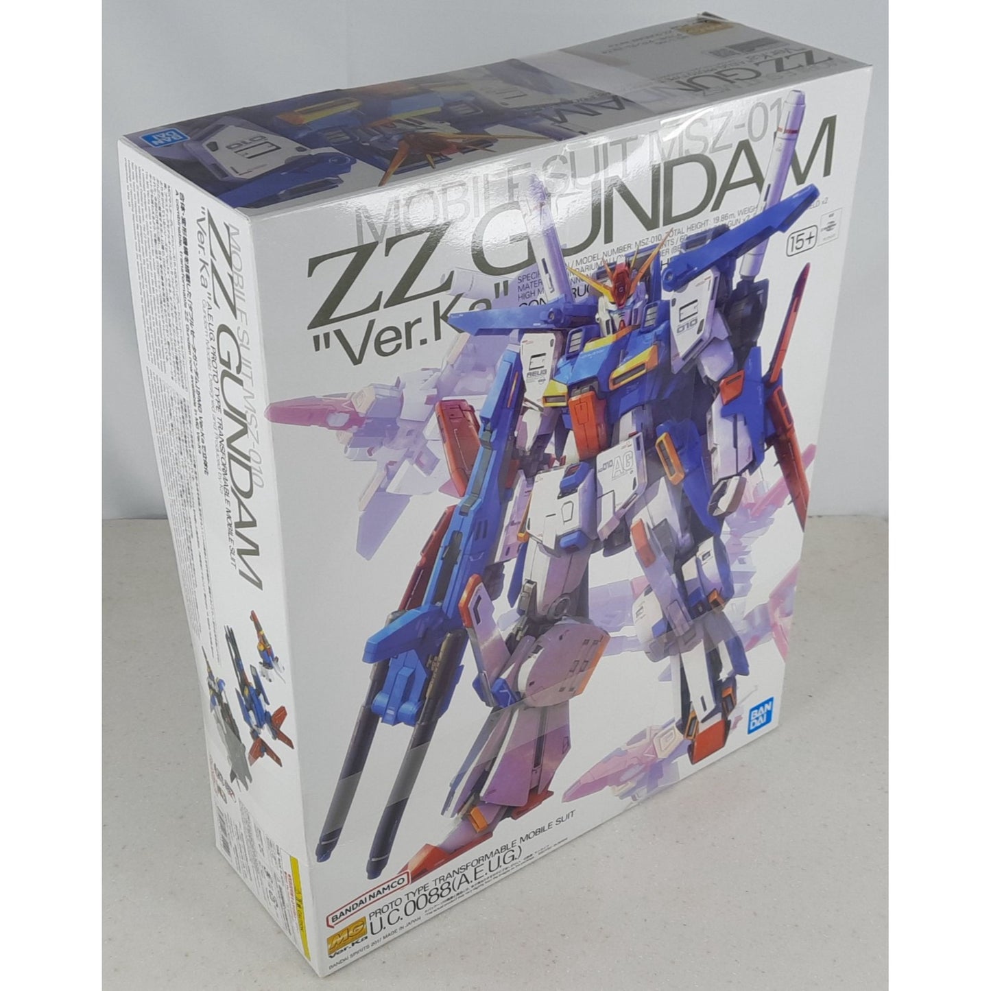BANDAI MG ZZ Gundam Ver.Ka MSZ-010 1:100 model kit DISTRESSED BOX