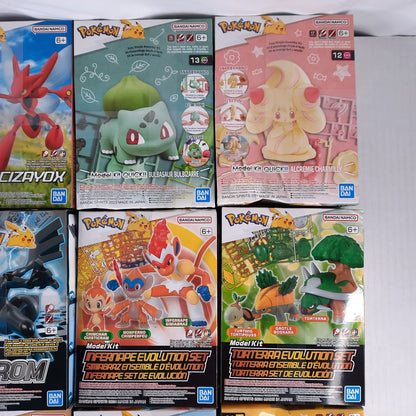 BANDAI Pokemon figure lot set 12 model kit Meowscarada Zekrom DISTRESSED BOXES