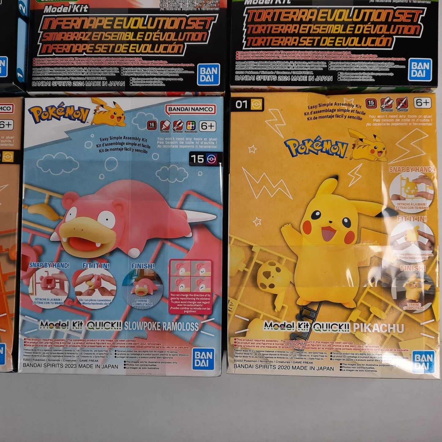 BANDAI Pokemon figure lot set 12 model kit Meowscarada Zekrom DISTRESSED BOXES